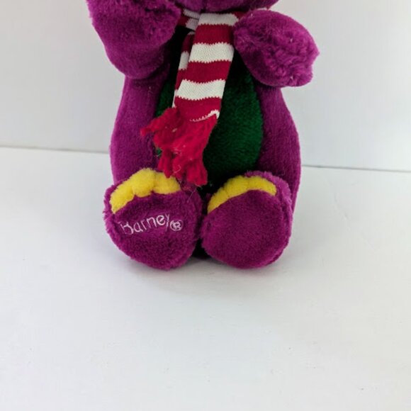 Vintage Barney Christmas Holiday Plush Stuffed Animal Toy Lyons Group 9 Inches - Picture 5 of 6